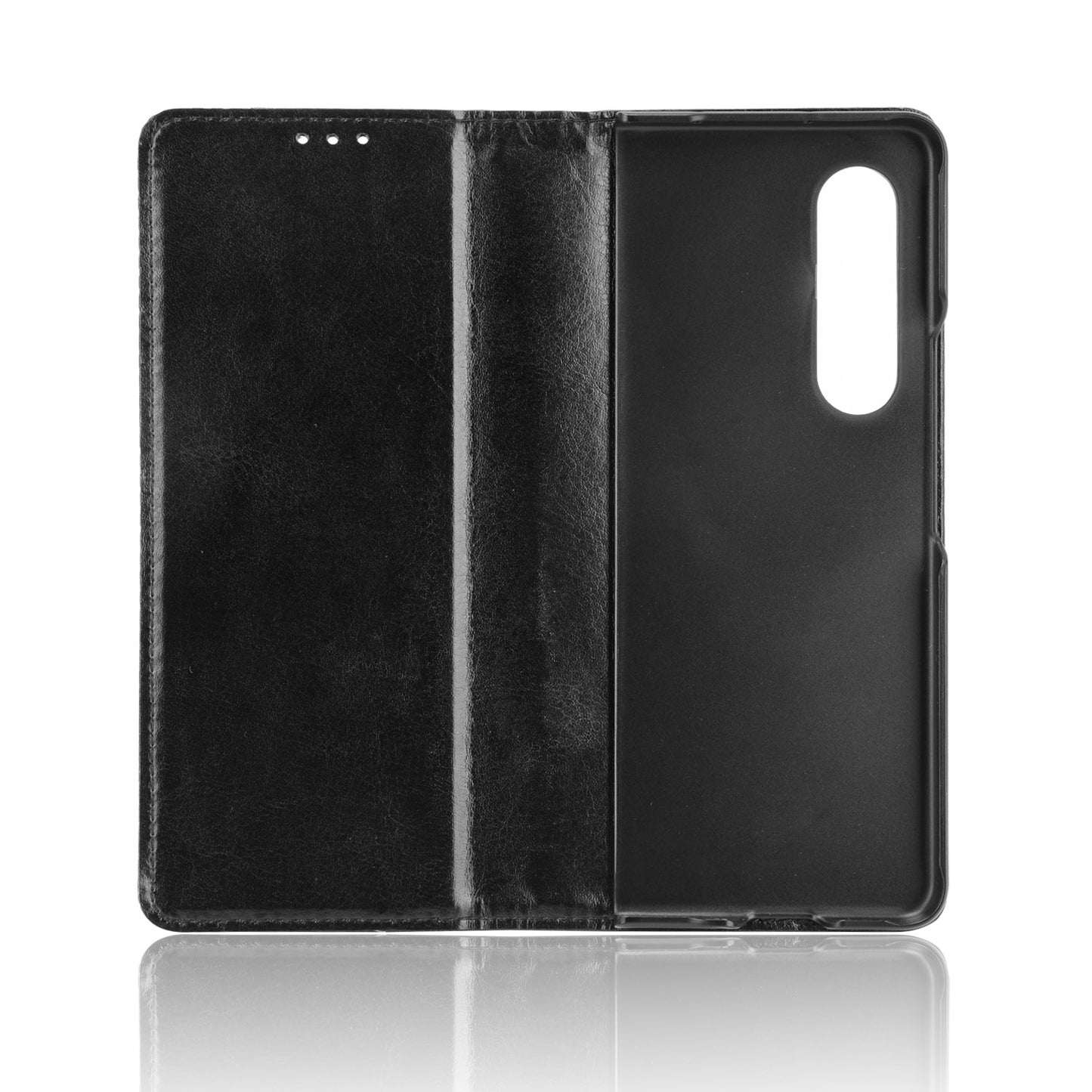 Folio Flip Auto-absorbed Retro Leather Wallet Phone Case for Samsung Galaxy Z Fold3 5G