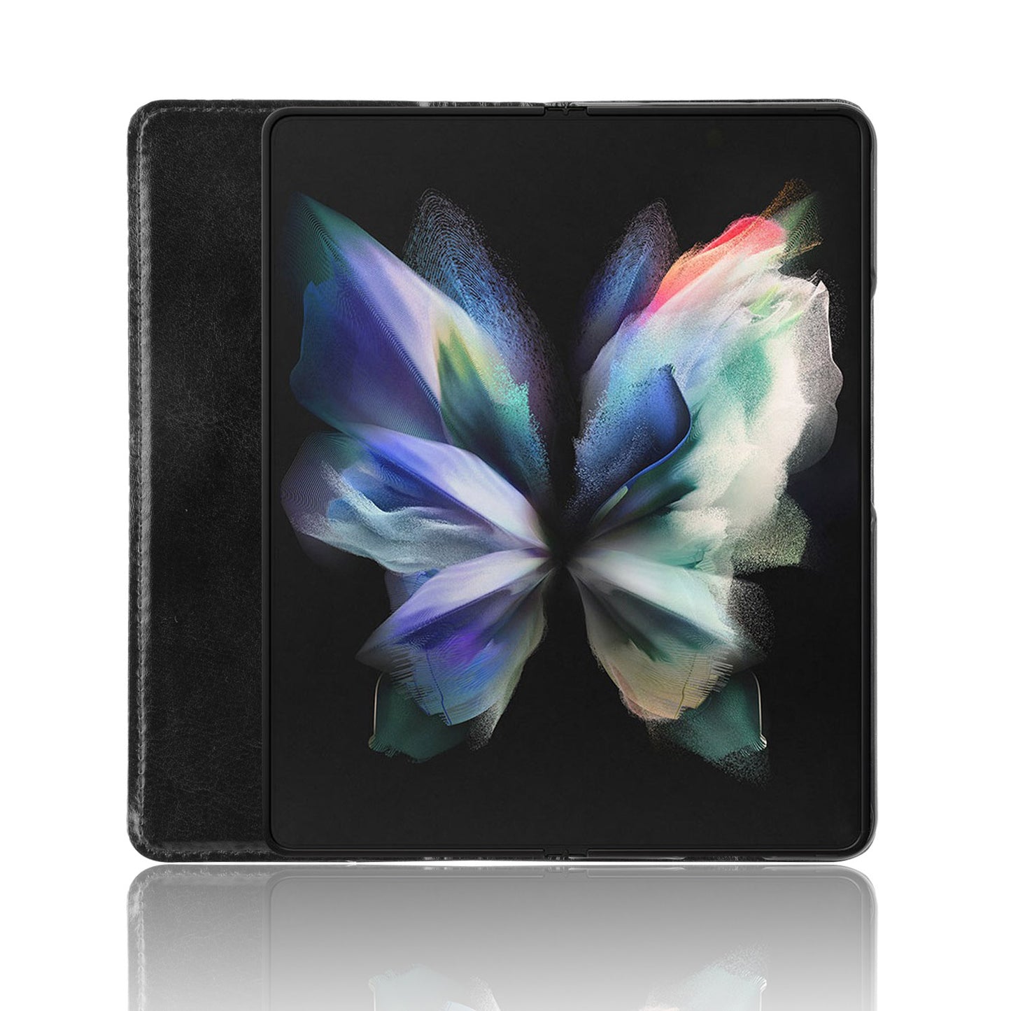 Folio Flip Auto-absorbed Retro Leather Wallet Phone Case for Samsung Galaxy Z Fold3 5G
