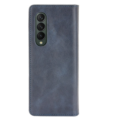 Folio Flip Auto-absorbed Retro Leather Wallet Phone Case for Samsung Galaxy Z Fold3 5G