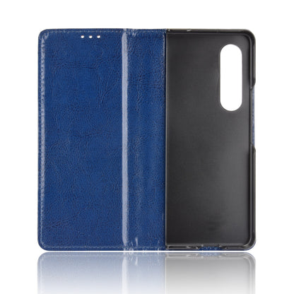 Folio Flip Auto-absorbed Retro Leather Wallet Phone Case for Samsung Galaxy Z Fold3 5G