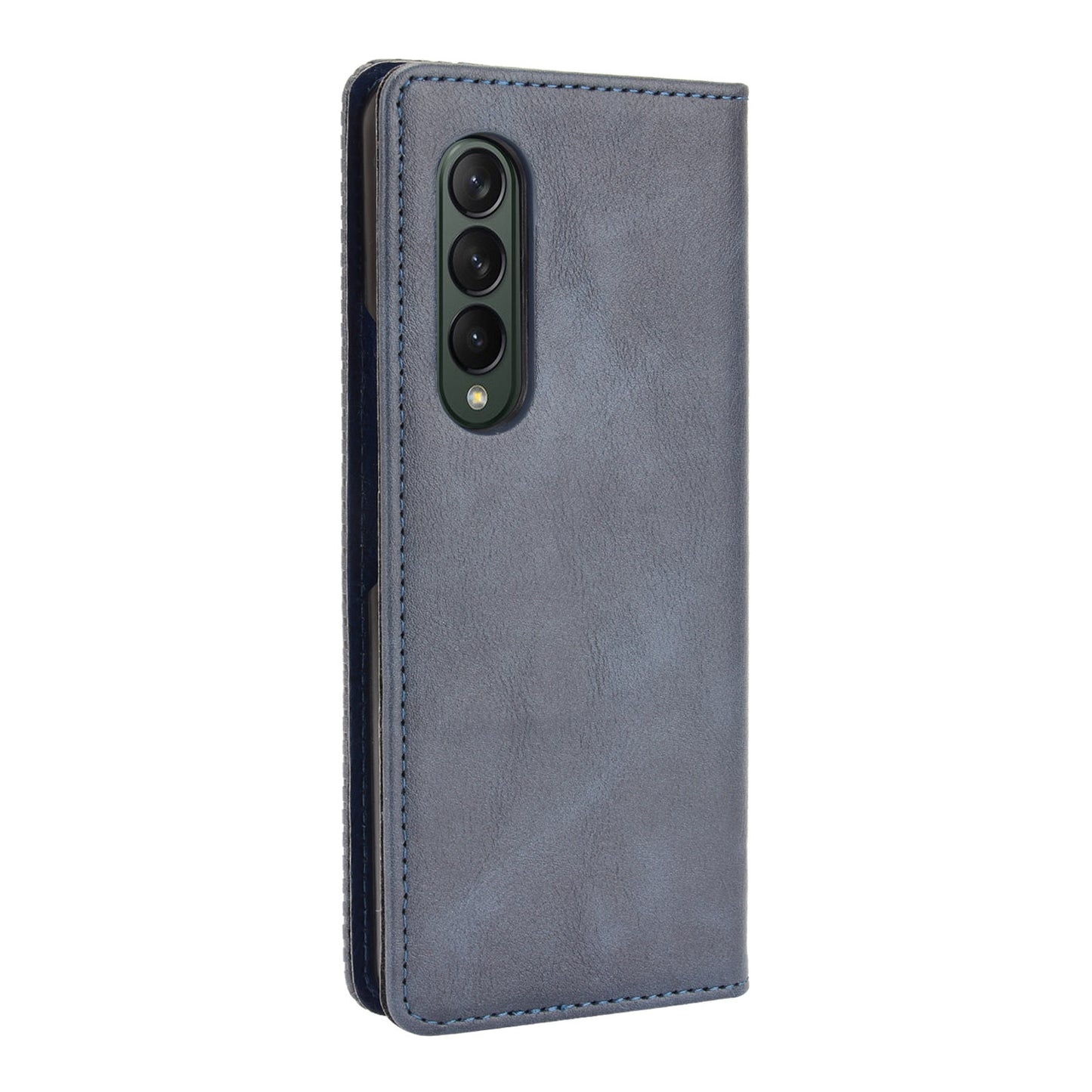 Folio Flip Auto-absorbed Retro Leather Wallet Phone Case for Samsung Galaxy Z Fold3 5G
