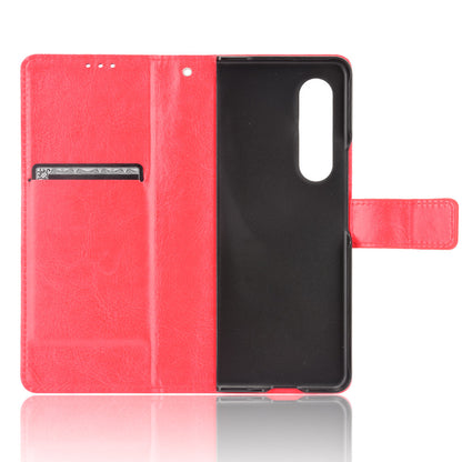 Crazy Horse Texture Leather Wallet Stand Phone Protective Case Cover with Hand Strap for Samsung Galaxy Z Fold3 5G