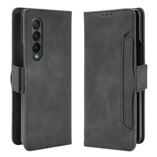 Shockproof Leather Cell Phone Cover Stand Case Shell with Multiple Card Slot for Samsung Galaxy Z Fold3 5G