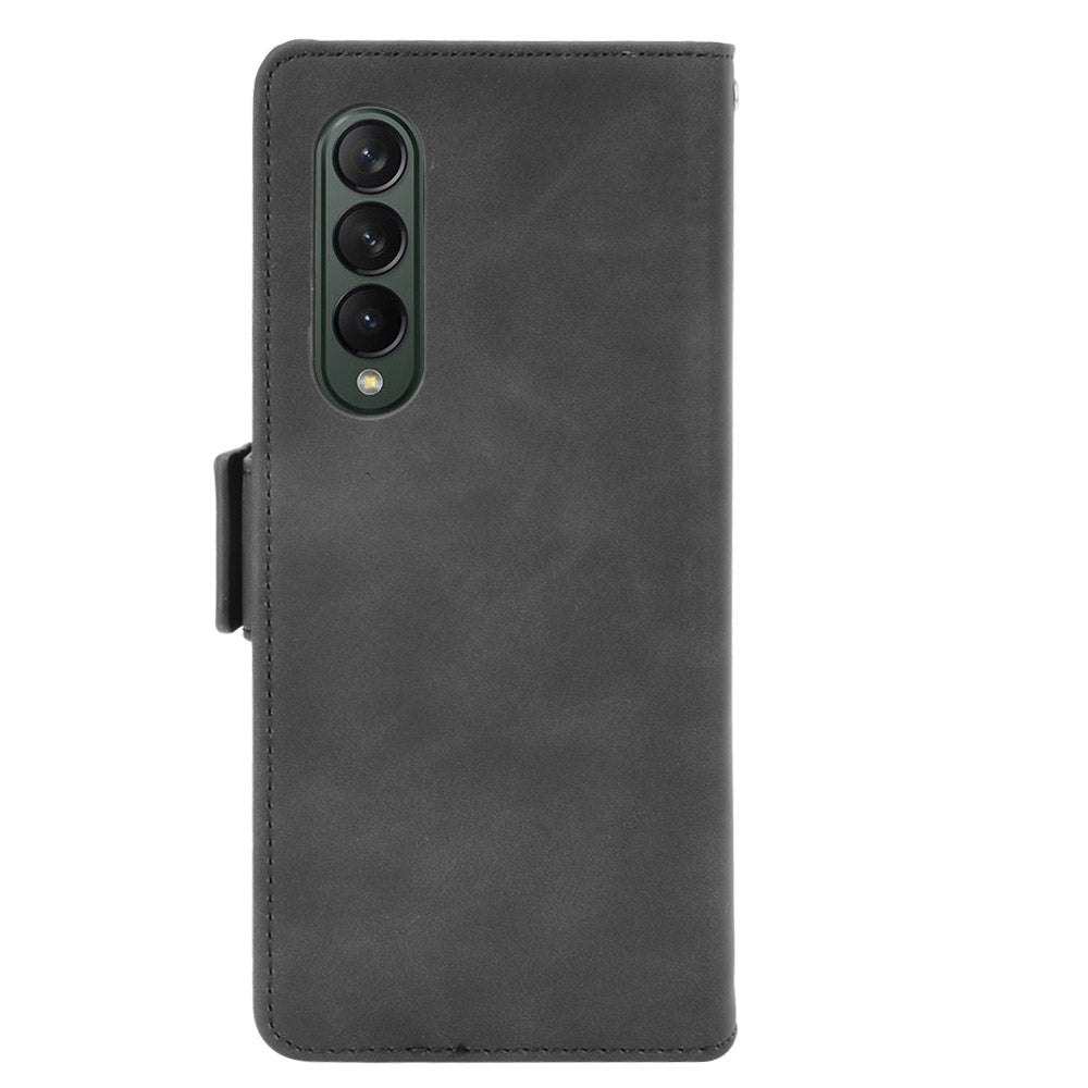 Shockproof Leather Cell Phone Cover Stand Case Shell with Multiple Card Slot for Samsung Galaxy Z Fold3 5G