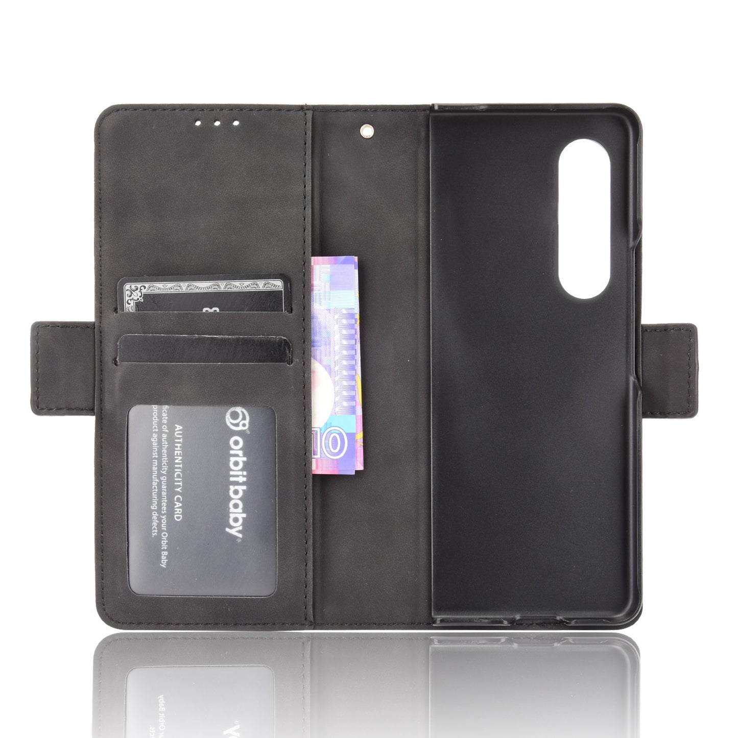 Shockproof Leather Cell Phone Cover Stand Case Shell with Multiple Card Slot for Samsung Galaxy Z Fold3 5G