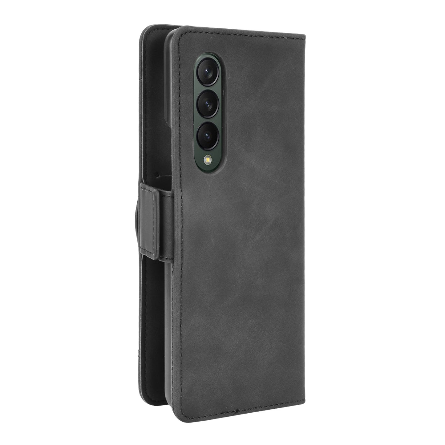 Shockproof Leather Cell Phone Cover Stand Case Shell with Multiple Card Slot for Samsung Galaxy Z Fold3 5G