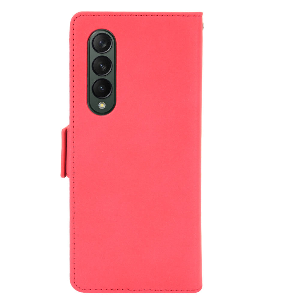 Shockproof Leather Cell Phone Cover Stand Case Shell with Multiple Card Slot for Samsung Galaxy Z Fold3 5G