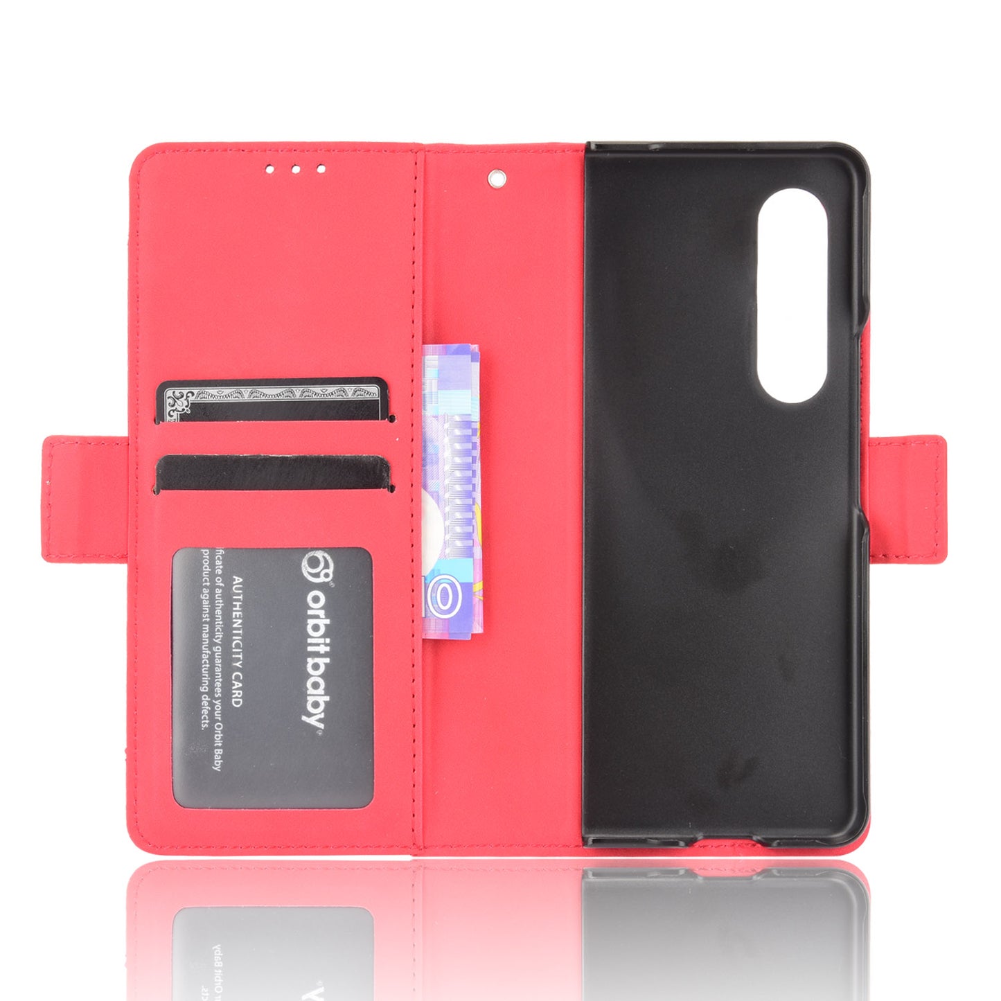 Shockproof Leather Cell Phone Cover Stand Case Shell with Multiple Card Slot for Samsung Galaxy Z Fold3 5G