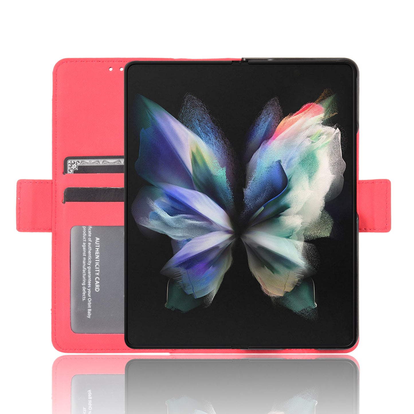 Shockproof Leather Cell Phone Cover Stand Case Shell with Multiple Card Slot for Samsung Galaxy Z Fold3 5G