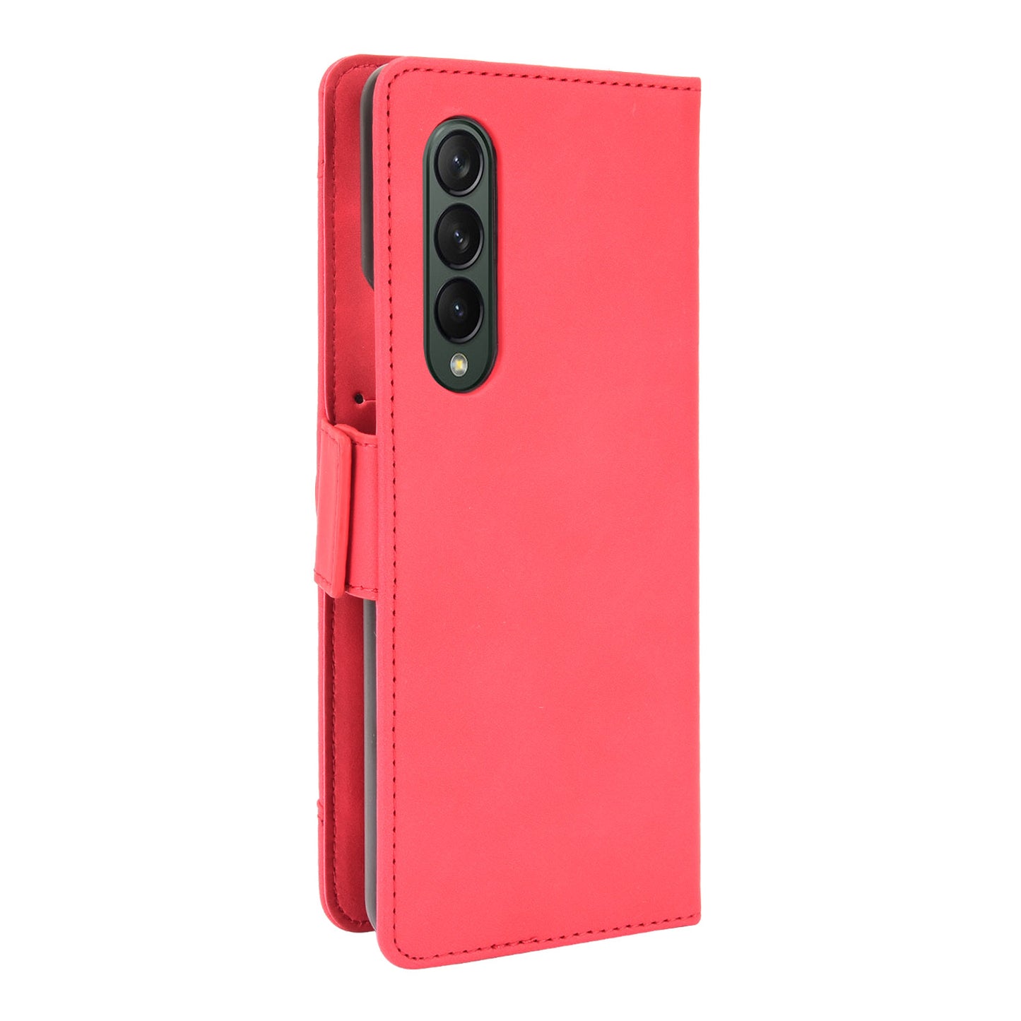 Shockproof Leather Cell Phone Cover Stand Case Shell with Multiple Card Slot for Samsung Galaxy Z Fold3 5G