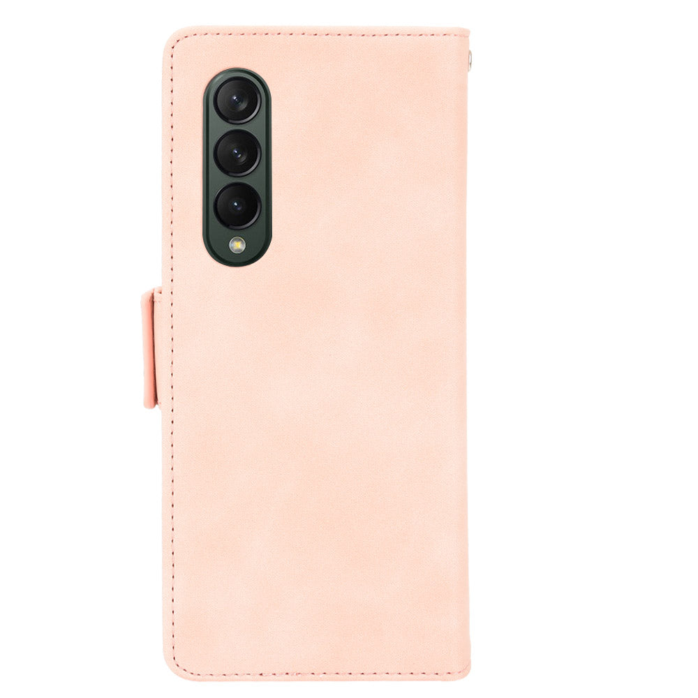 Shockproof Leather Cell Phone Cover Stand Case Shell with Multiple Card Slot for Samsung Galaxy Z Fold3 5G