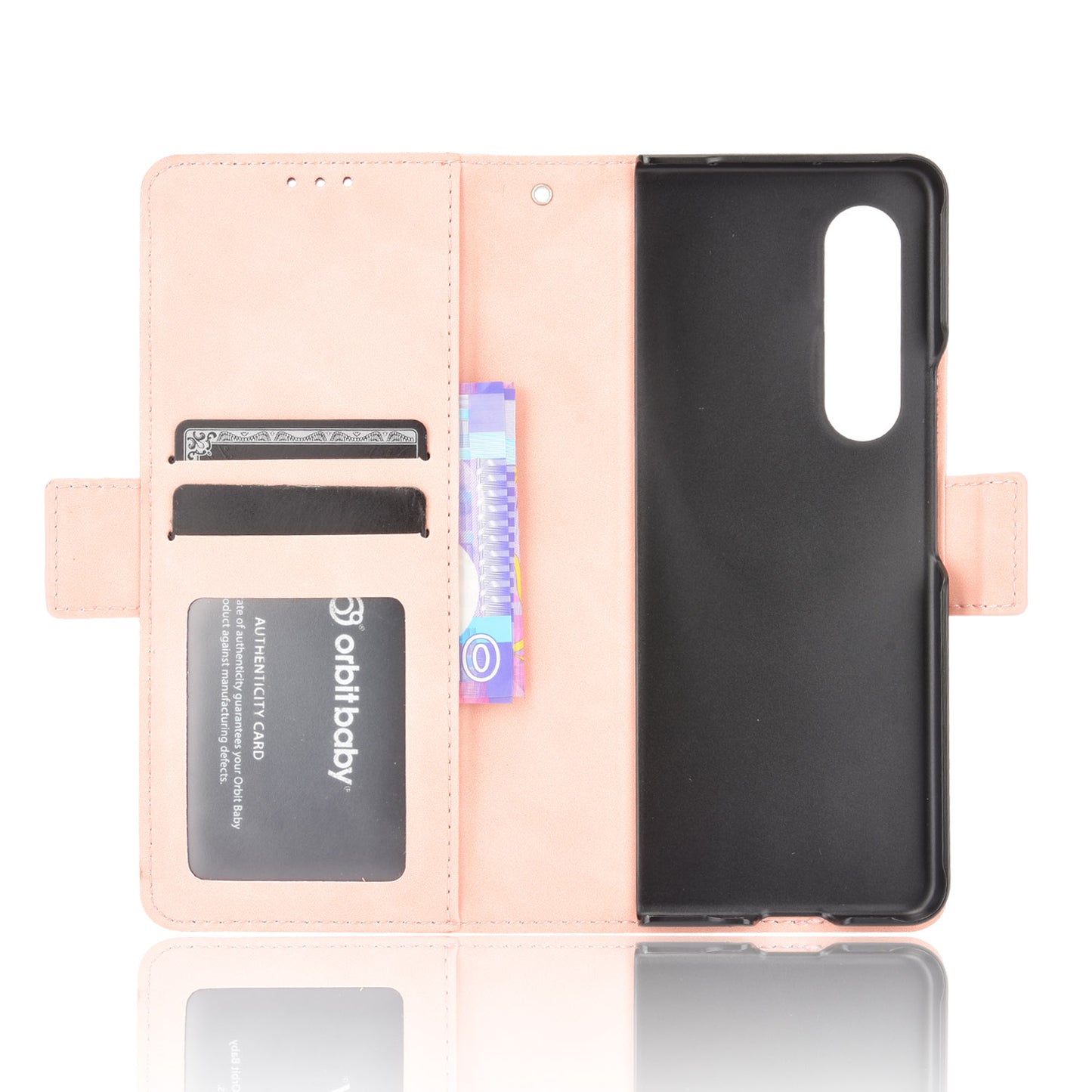 Shockproof Leather Cell Phone Cover Stand Case Shell with Multiple Card Slot for Samsung Galaxy Z Fold3 5G