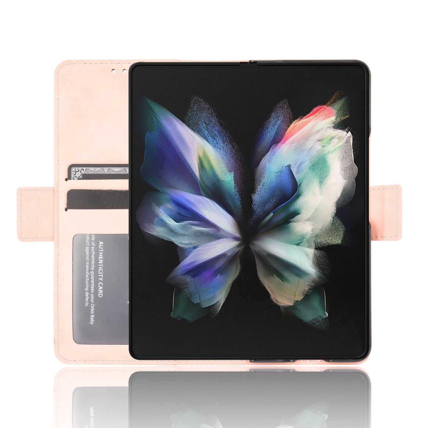 Shockproof Leather Cell Phone Cover Stand Case Shell with Multiple Card Slot for Samsung Galaxy Z Fold3 5G
