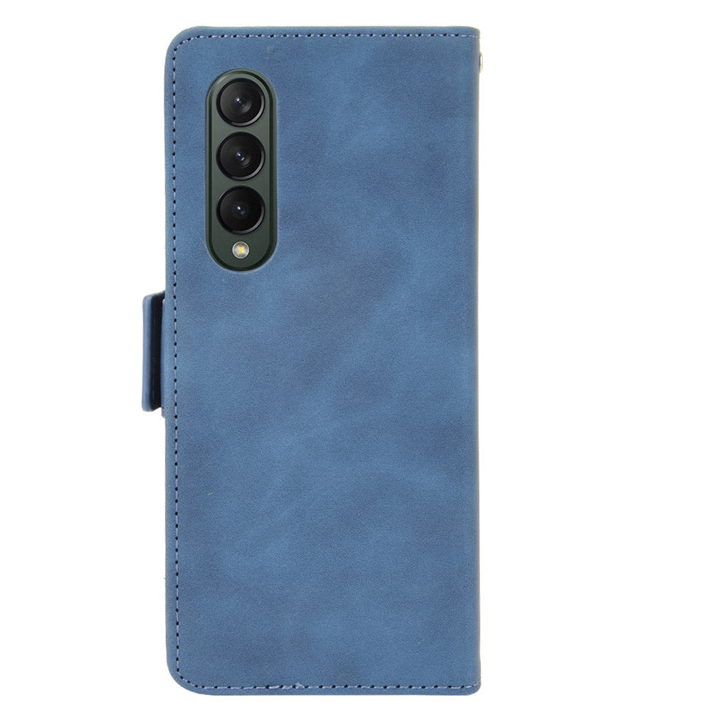 Shockproof Leather Cell Phone Cover Stand Case Shell with Multiple Card Slot for Samsung Galaxy Z Fold3 5G