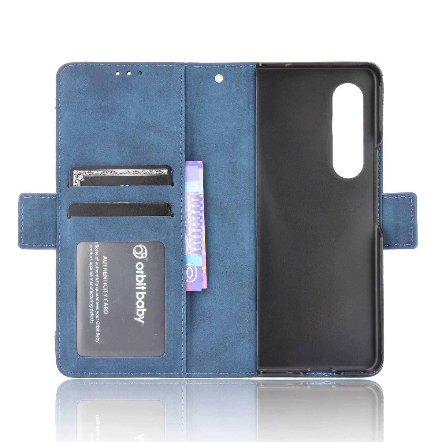 Shockproof Leather Cell Phone Cover Stand Case Shell with Multiple Card Slot for Samsung Galaxy Z Fold3 5G