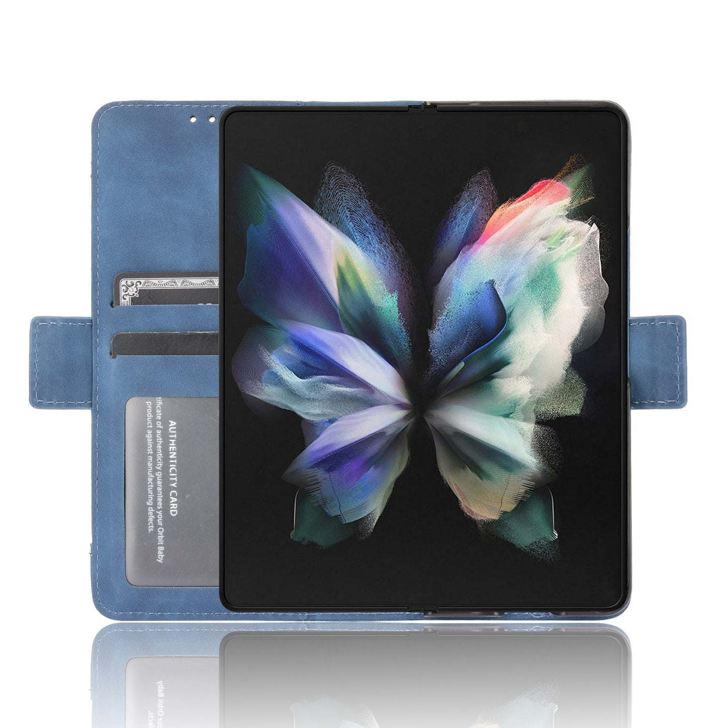 Shockproof Leather Cell Phone Cover Stand Case Shell with Multiple Card Slot for Samsung Galaxy Z Fold3 5G