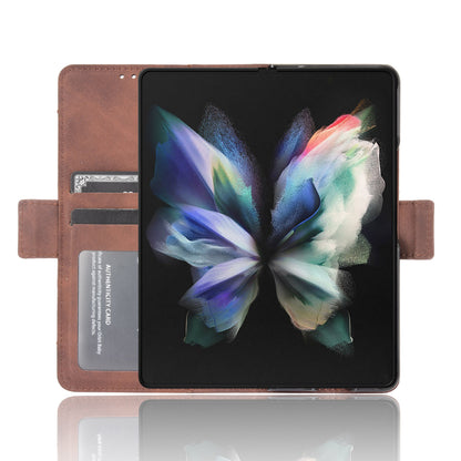 Shockproof Leather Cell Phone Cover Stand Case Shell with Multiple Card Slot for Samsung Galaxy Z Fold3 5G