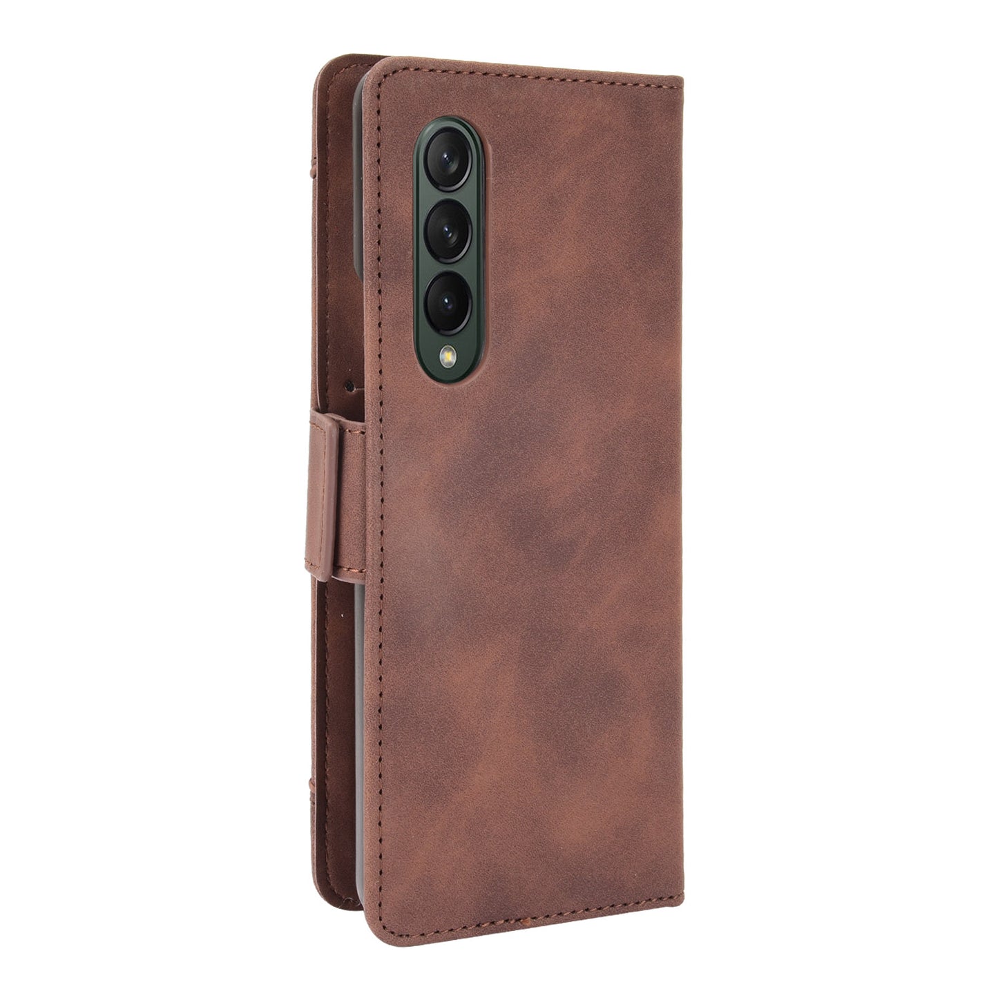 Shockproof Leather Cell Phone Cover Stand Case Shell with Multiple Card Slot for Samsung Galaxy Z Fold3 5G