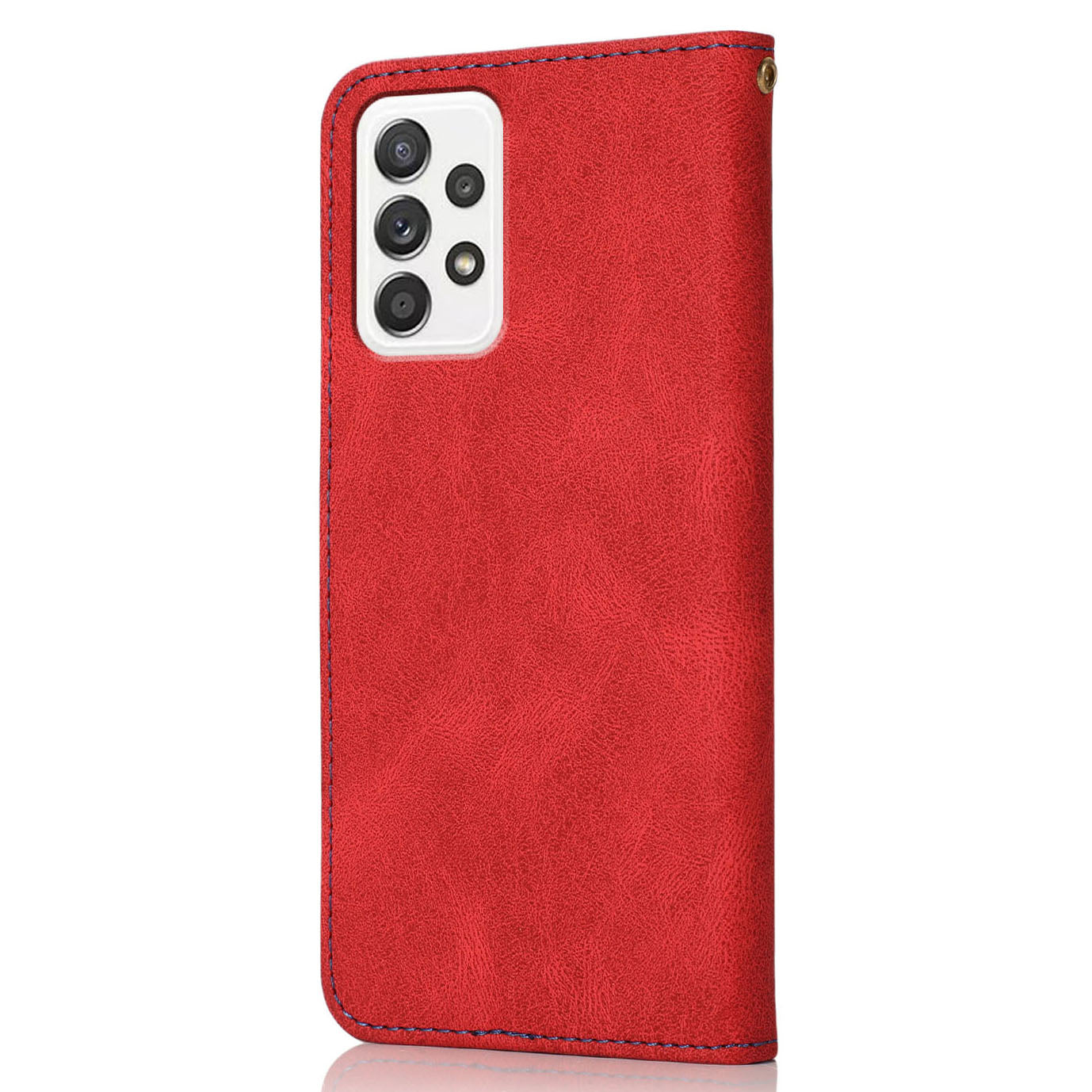 Shockproof Bi-color Splicing Stand Wallet Case Leather Shell for Samsung Galaxy A52s 5G/A52 4G/5G