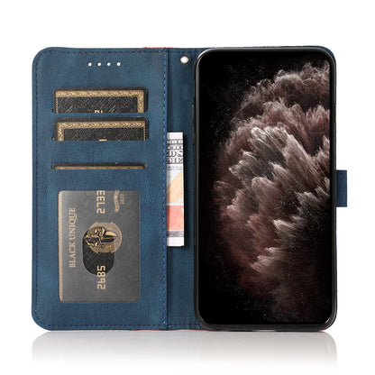 Shockproof Bi-color Splicing Stand Wallet Case Leather Shell for Samsung Galaxy A52s 5G/A52 4G/5G