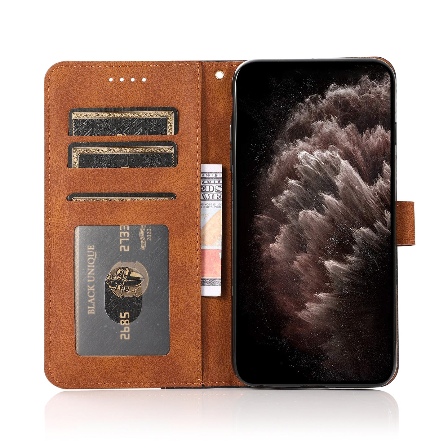 Shockproof Bi-color Splicing Stand Wallet Case Leather Shell for Samsung Galaxy A52s 5G/A52 4G/5G