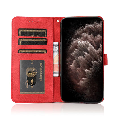 Shockproof Bi-color Splicing Stand Wallet Case Leather Shell for Samsung Galaxy A52s 5G/A52 4G/5G