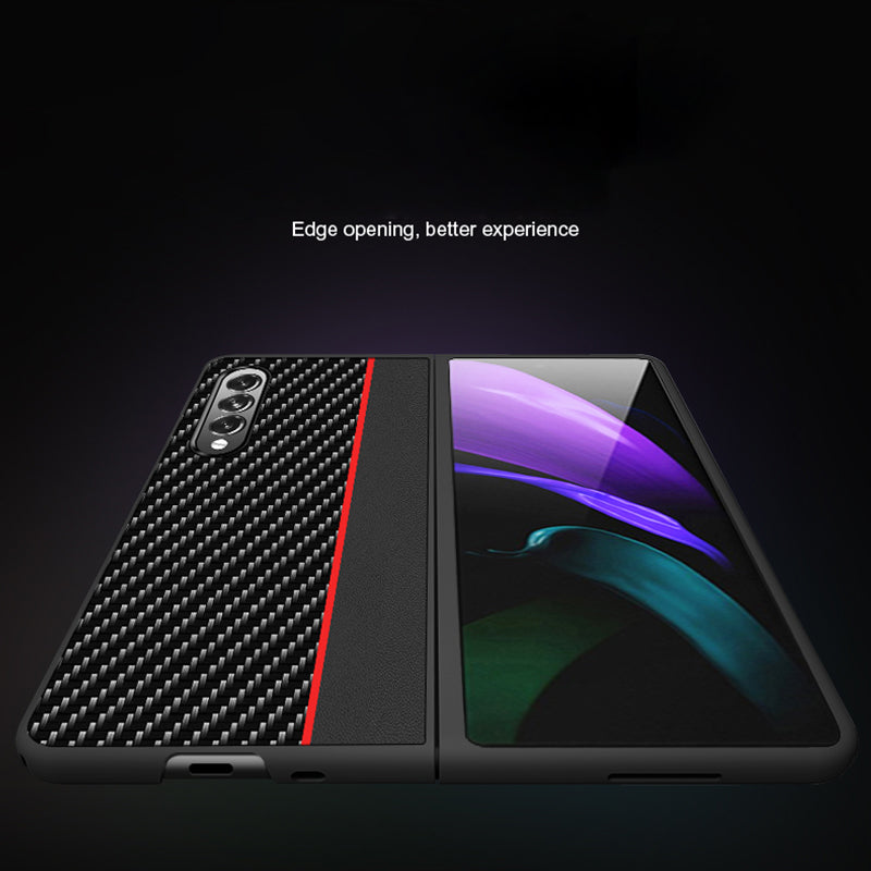 Ultra-thin Carbon Fiber Splicing PC Smartphone Back Case Cover for Samsung Galaxy Z Fold3 5G