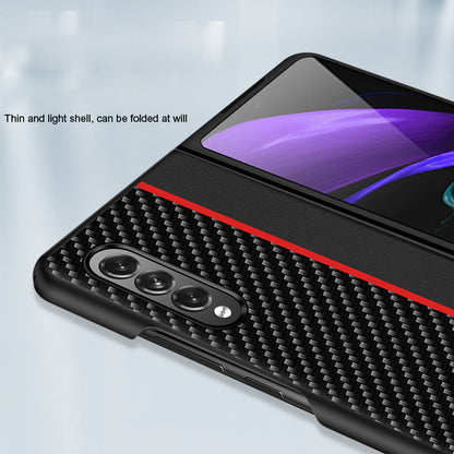 Ultra-thin Carbon Fiber Splicing PC Smartphone Back Case Cover for Samsung Galaxy Z Fold3 5G