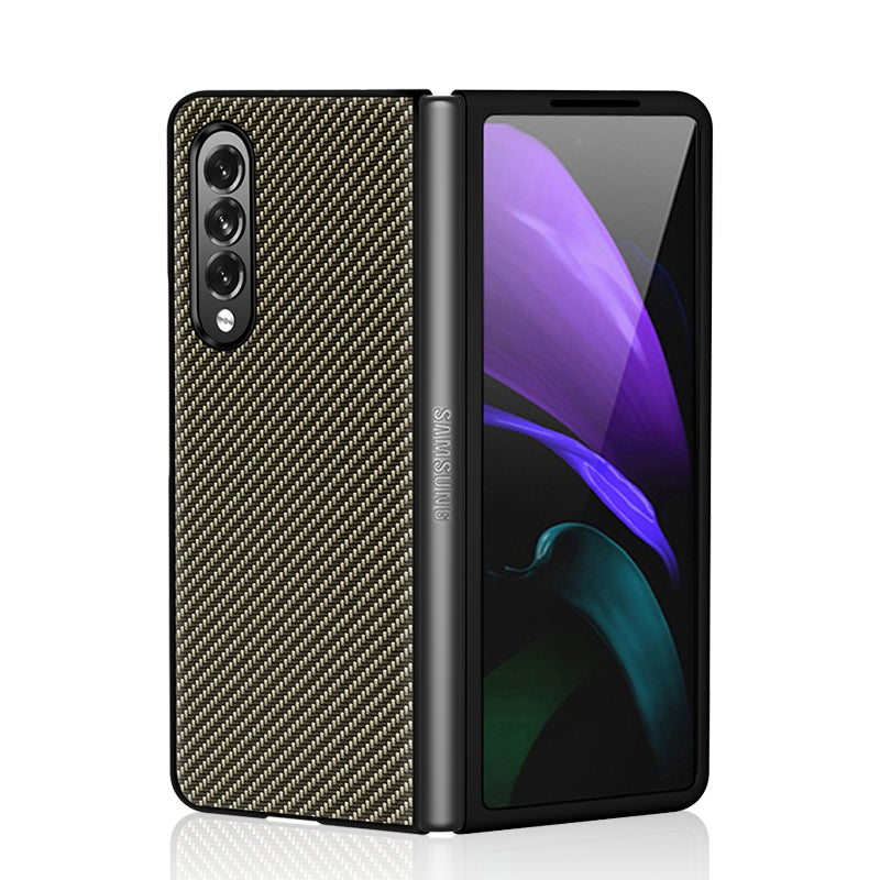 Carbon Fiber Design Slim Thin Shockproof Full Protection PC Phone Case for Samsung Galaxy Z Fold3 5G