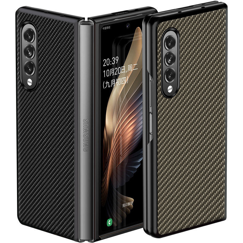 Carbon Fiber Design Slim Thin Shockproof Full Protection PC Phone Case for Samsung Galaxy Z Fold3 5G