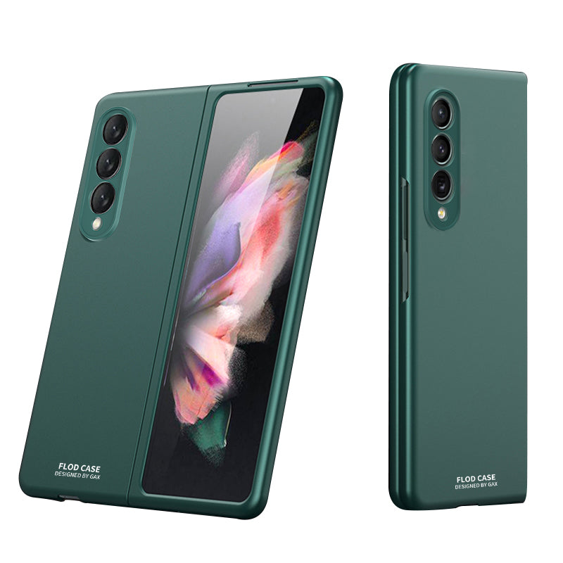 Precise Cut-Out Folded PU Leather Coated Plastic Case for Samsung Galaxy Z Fold3 5G