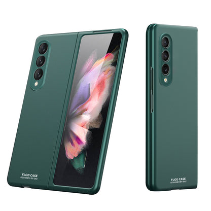 Precise Cut-Out Folded PU Leather Coated Plastic Case for Samsung Galaxy Z Fold3 5G