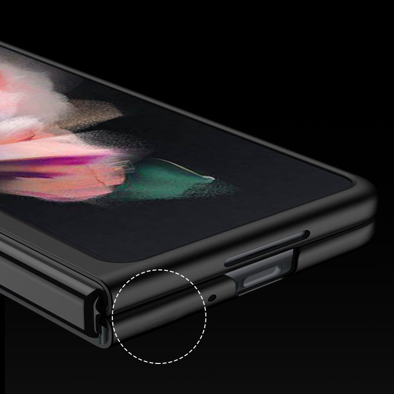 Precise Cut-Out Folded PU Leather Coated Plastic Case for Samsung Galaxy Z Fold3 5G
