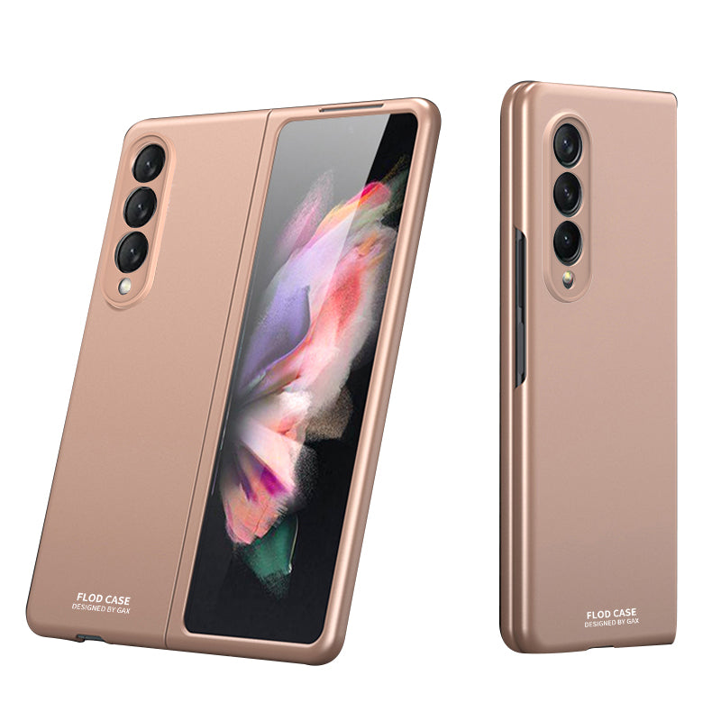 Precise Cut-Out Folded PU Leather Coated Plastic Case for Samsung Galaxy Z Fold3 5G