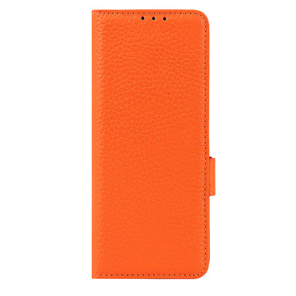 For Samsung Galaxy Z Fold3 5G Litchi Texture Genuine Leather Dual Magnetic Clasp Wallet Stand Phone Case Cover with Pen Slot
