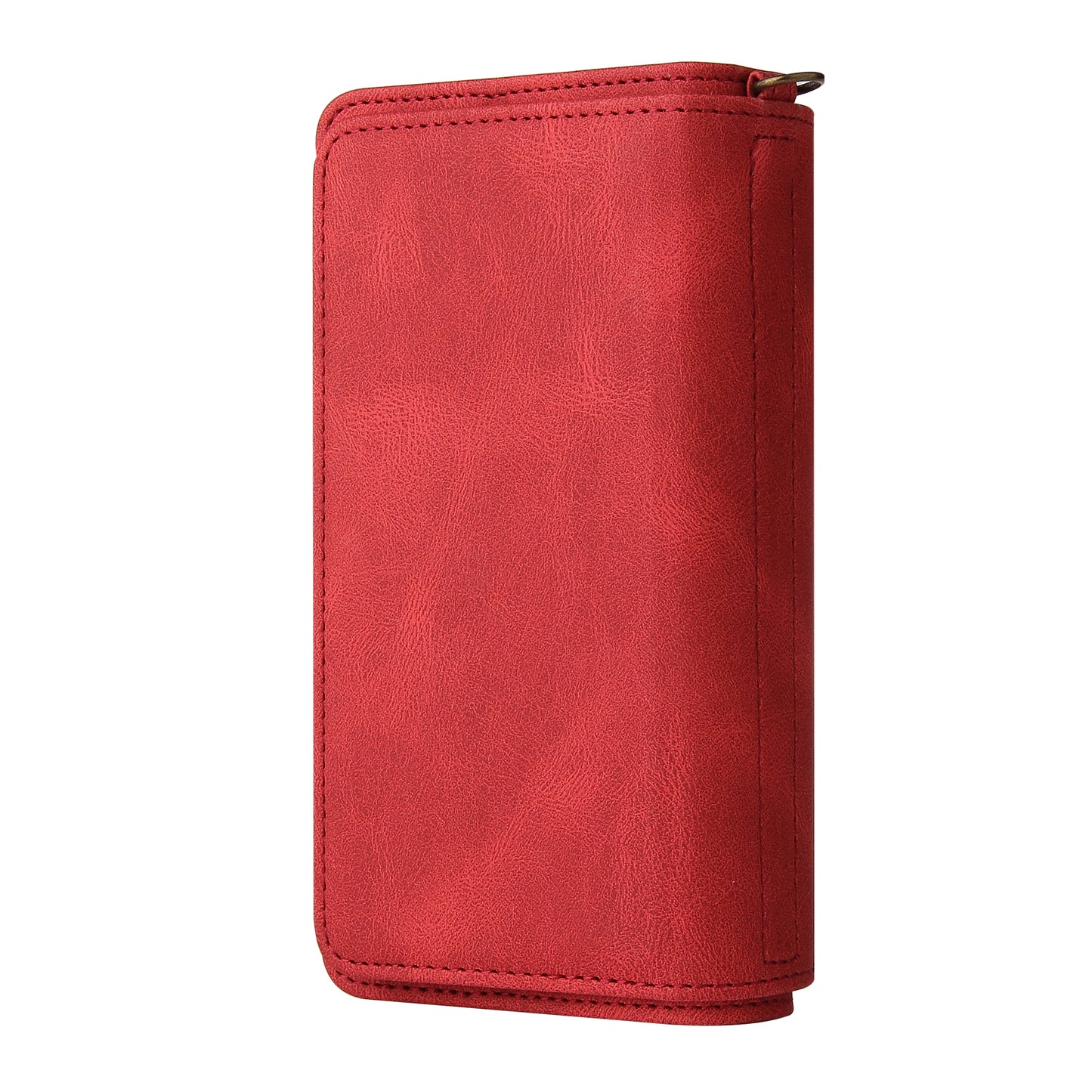KT Multi-functional Series-2 Multiple Card Slots Hands-free Stand Mobile Phone Flip Cover for Samsung Galaxy A52s 5G/A52 4G/5G, Skin-touch Feel Leather Case with Zipper Pocket