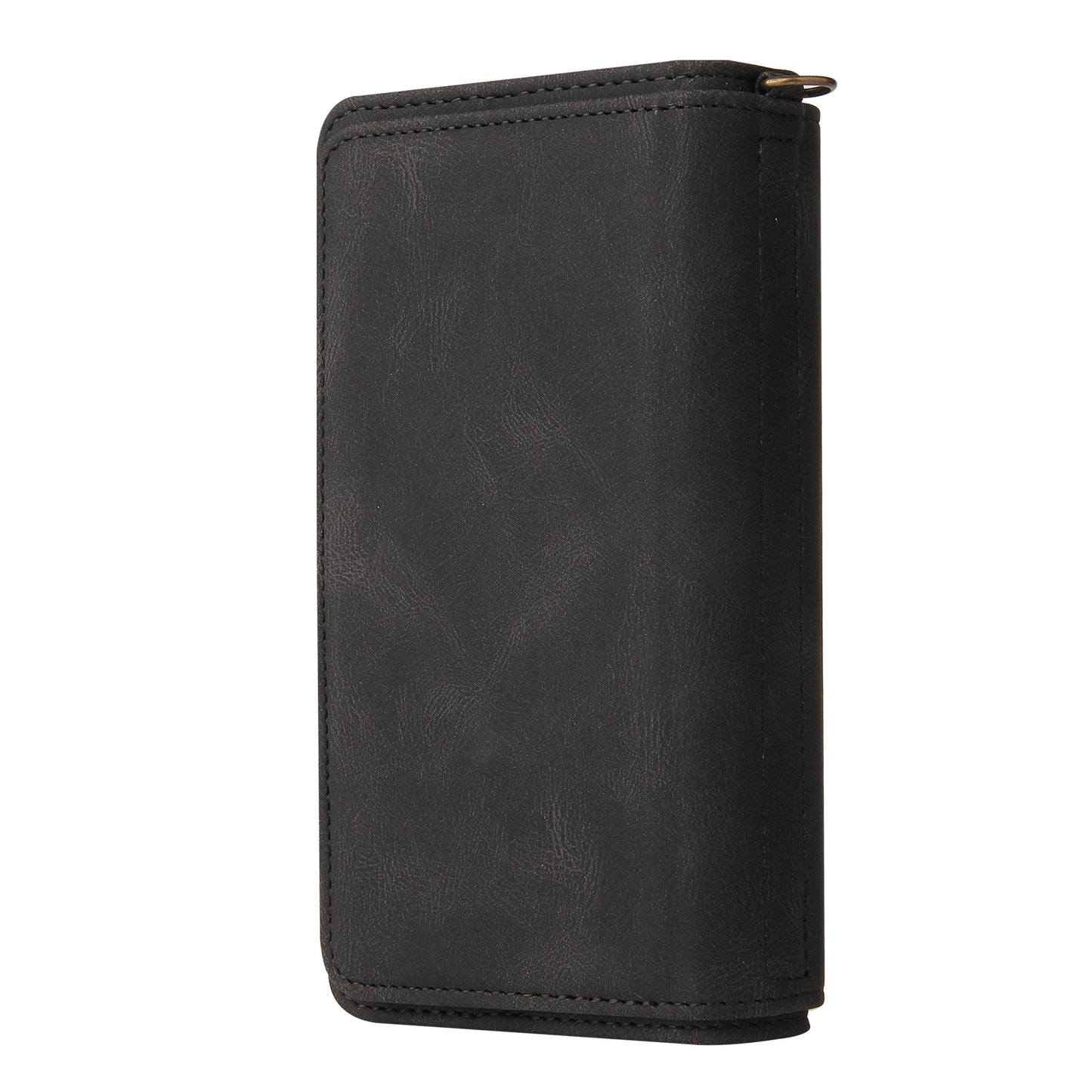 KT Multi-functional Series-2 Multiple Card Slots Hands-free Stand Mobile Phone Flip Cover for Samsung Galaxy A52s 5G/A52 4G/5G, Skin-touch Feel Leather Case with Zipper Pocket
