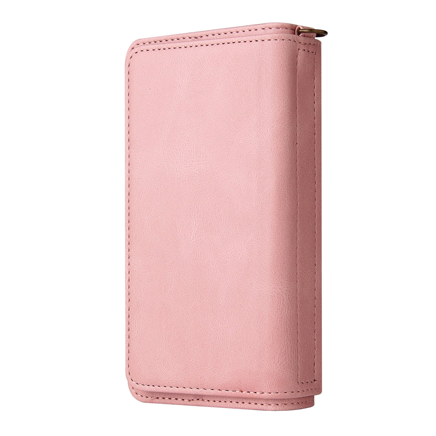 KT Multi-functional Series-2 Multiple Card Slots Hands-free Stand Mobile Phone Flip Cover for Samsung Galaxy A52s 5G/A52 4G/5G, Skin-touch Feel Leather Case with Zipper Pocket
