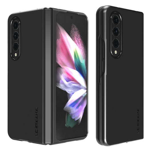 LC.IMEEKE PU Leather Coated Hard PC Phone Case Anti-Drop Back Cover Shell for Samsung Galaxy Z Fold3 5G