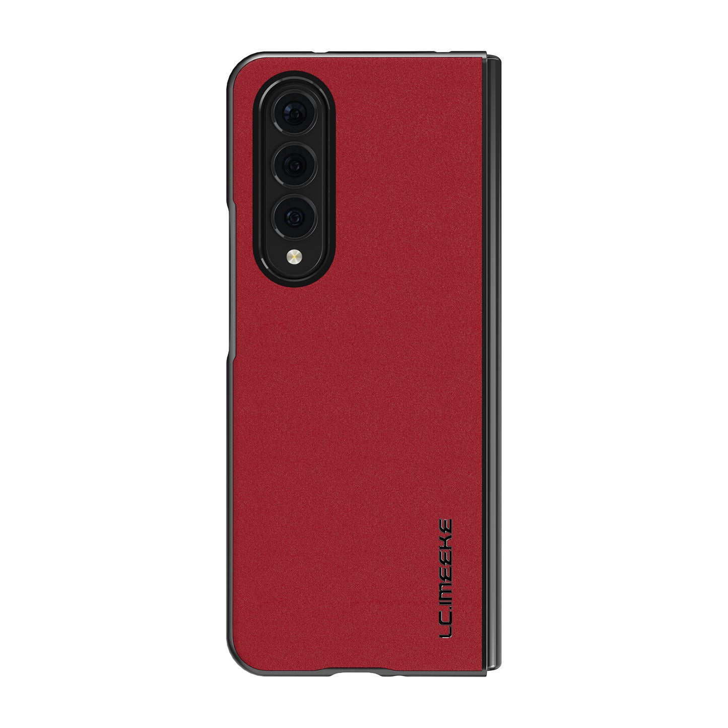 LC.IMEEKE PU Leather Coated Hard PC Phone Case Anti-Drop Back Cover Shell for Samsung Galaxy Z Fold3 5G