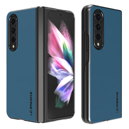 LC.IMEEKE PU Leather Coated Hard PC Phone Case Anti-Drop Back Cover Shell for Samsung Galaxy Z Fold3 5G