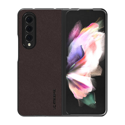 LC.IMEEKE PU Leather Coated Hard PC Phone Case Anti-Drop Back Cover Shell for Samsung Galaxy Z Fold3 5G