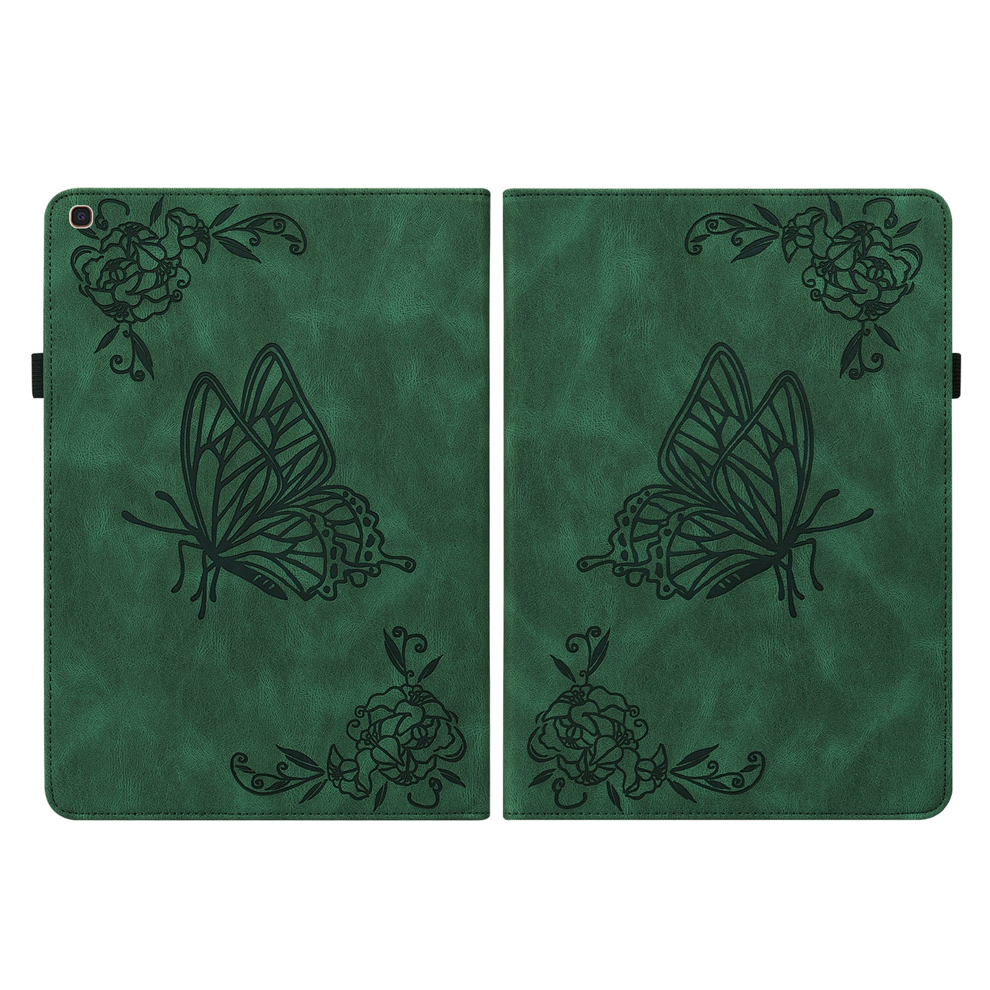 Tablet Case with Imprinted Butterfly Flower Pattern Shockproof PU Leather Stand Cards Slot Cover for Samsung Galaxy Tab A 10.1 (2019) T510 T515