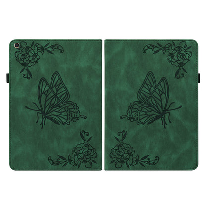 Tablet Case with Imprinted Butterfly Flower Pattern Shockproof PU Leather Stand Cards Slot Cover for Samsung Galaxy Tab A 10.1 (2019) T510 T515