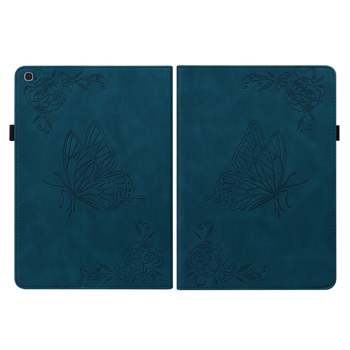 Tablet Case with Imprinted Butterfly Flower Pattern Shockproof PU Leather Stand Cards Slot Cover for Samsung Galaxy Tab A 10.1 (2019) T510 T515