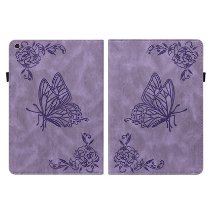 Tablet Case with Imprinted Butterfly Flower Pattern Shockproof PU Leather Stand Cards Slot Cover for Samsung Galaxy Tab A 10.1 (2019) T510 T515