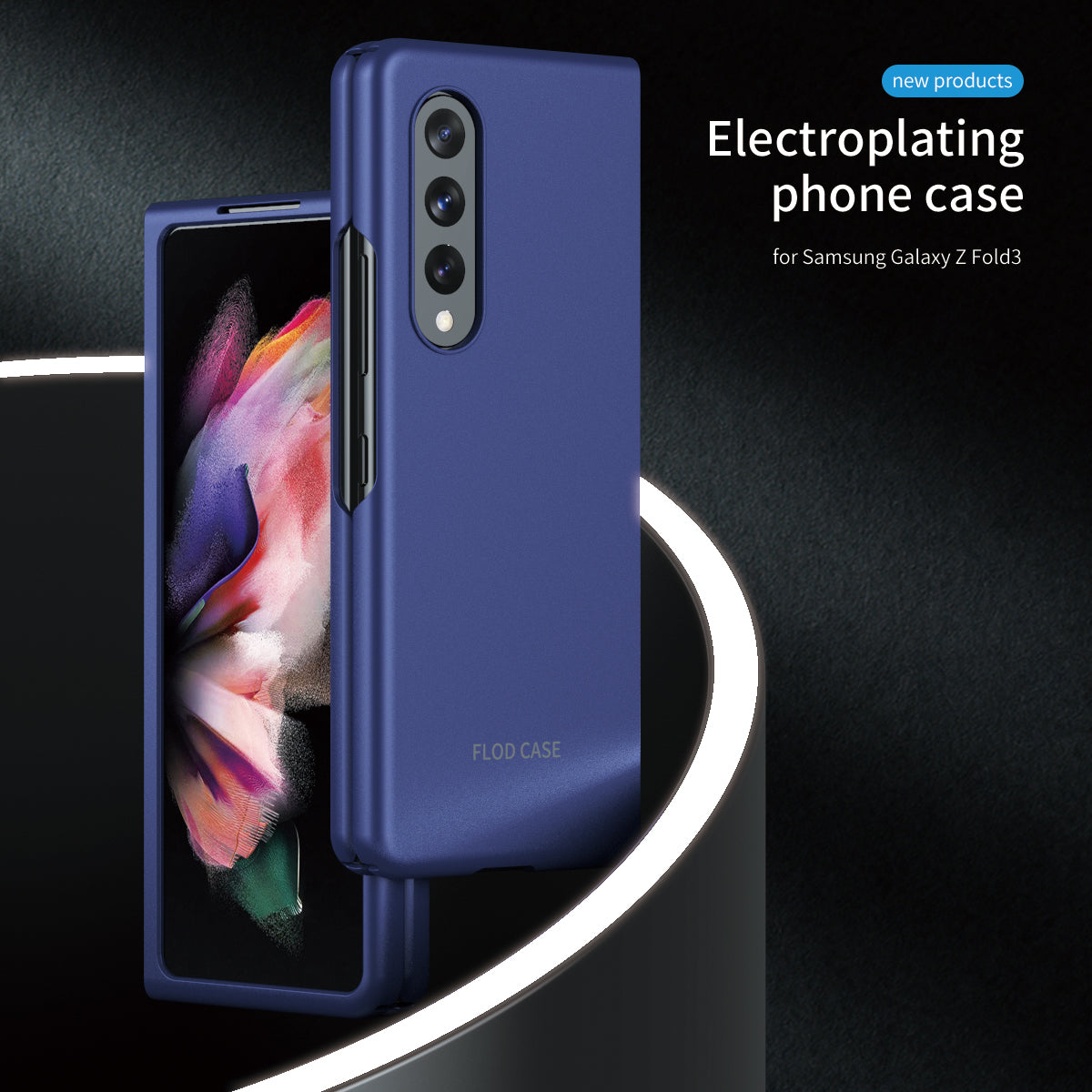 Anti-fall Ultra-thin Electroplating PC Phone Case Shell for Samsung Galaxy Z Fold3 5G