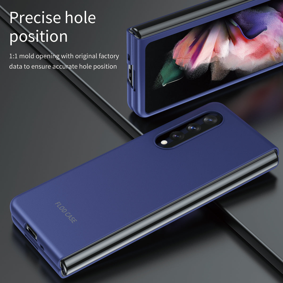 Anti-fall Ultra-thin Electroplating PC Phone Case Shell for Samsung Galaxy Z Fold3 5G
