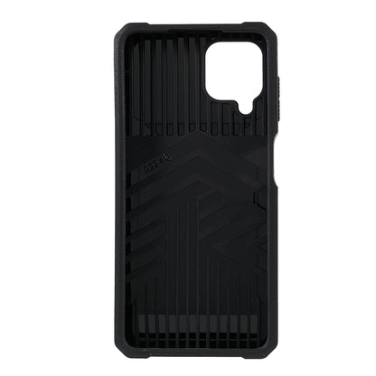 2 in 1 Camera Slider Design Hybrid Phone Case Cover with Kickstand and Card Holder for Samsung Galaxy A22 4G (EU Version)