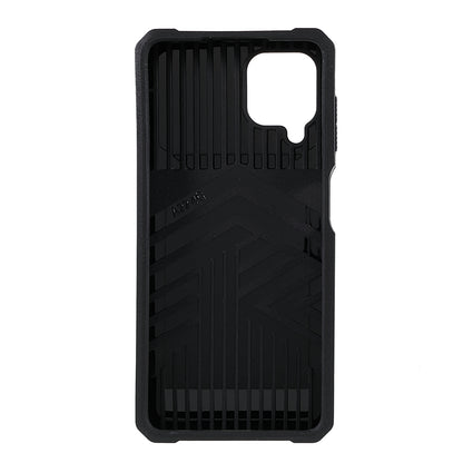 2 in 1 Camera Slider Design Hybrid Phone Case Cover with Kickstand and Card Holder for Samsung Galaxy A22 4G (EU Version)